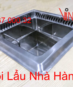 Alternative view of Bếp lẩu âm bàn nhà hàng | bộ Nồi (bếp) lẩu đơn hình vuông 3000w 4 ngăn