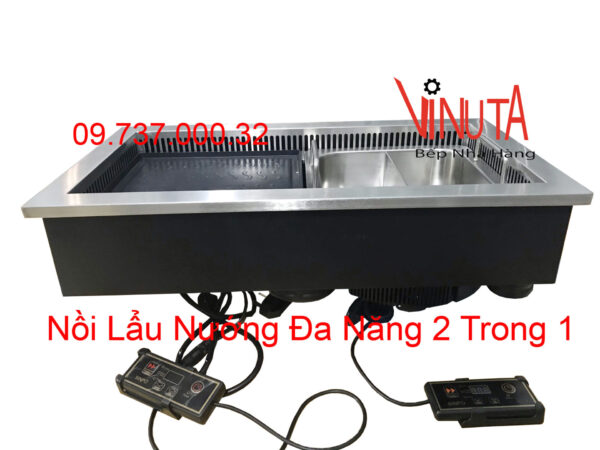 bếp lẩu nướng 2 trong 1 | nồi lẩu nướng điện đa năng 2 trong 1 nhà hàng giá rẻ - Ảnh 10