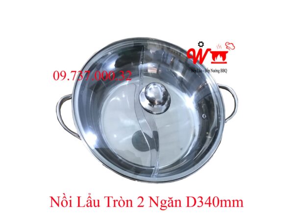 Nồi lẩu inox vuông, tròn loại 1, 2, 3 ,4 Ngăn dùng bếp từ, gas, cồn, than - Ảnh 30