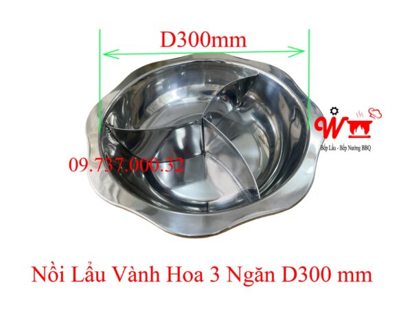Nồi lẩu inox vuông, tròn loại 1, 2, 3 ,4 Ngăn dùng bếp từ, gas, cồn, than - Ảnh 31
