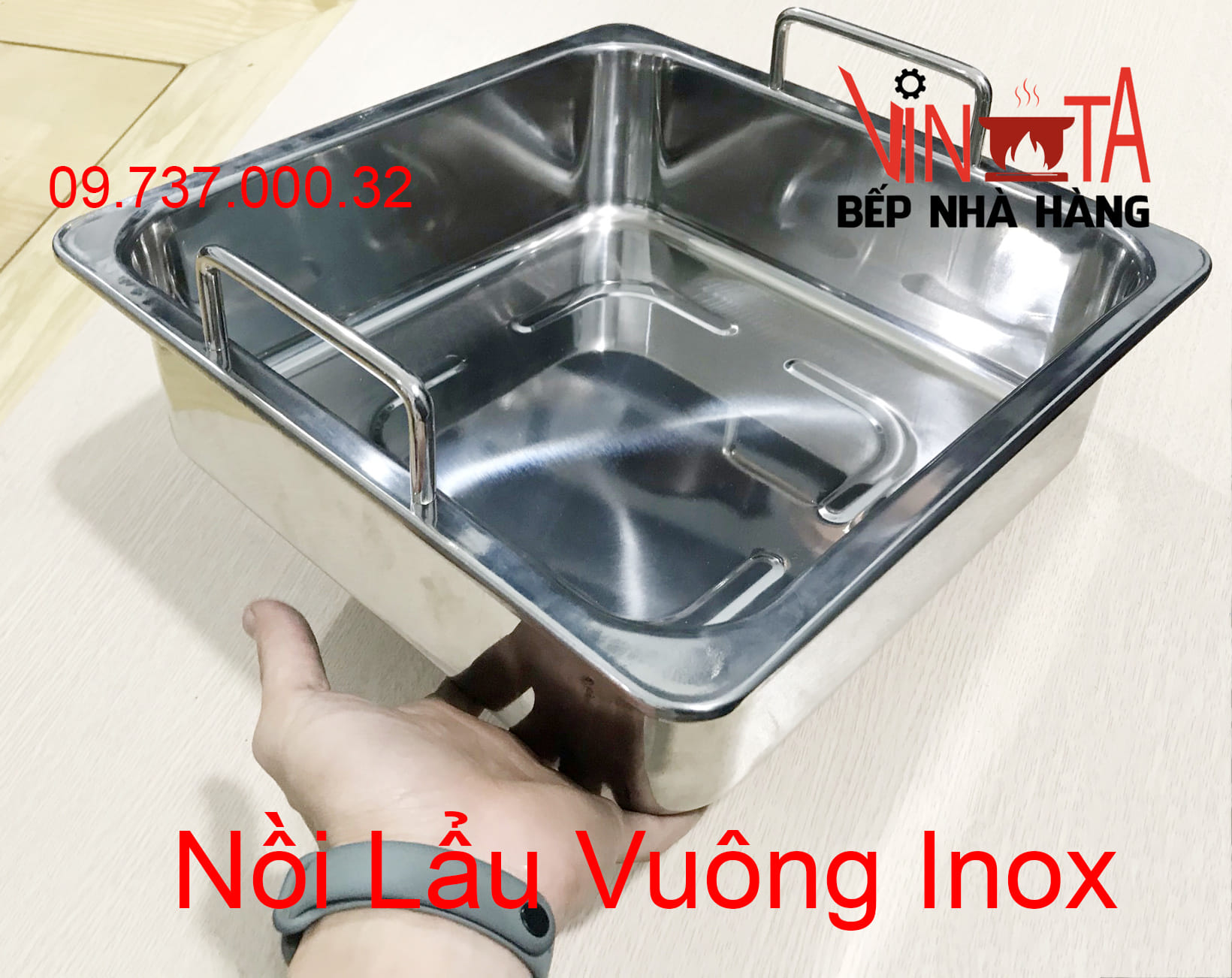 nồi lẩu vuông inox