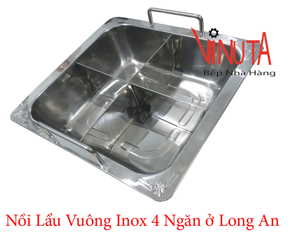 nồi lẩu vuông inox 4 ngăn ở long an
