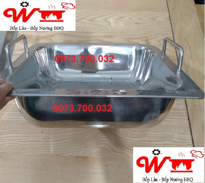 Xoong lẩu vuông inox