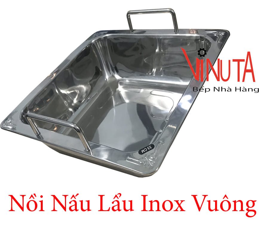 nồi nấu lẩu inox vuông