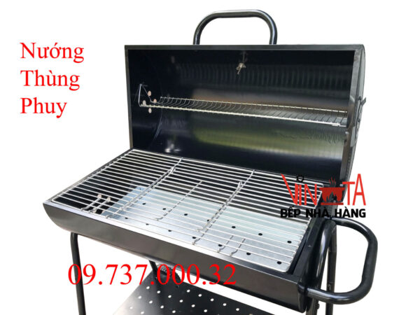 bếp nướng thùng phuy bbq, lò nướng than hoa ngoài trời giá rẻ, đẹp, tiện dụng - Ảnh 4