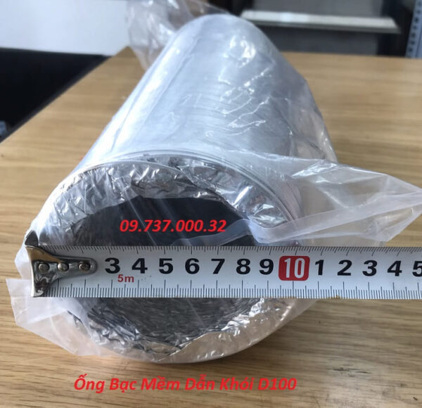 Ống dẫn gió mềm D100, ống bạc mềm hút mùi, khói bếp, thông phòng - Ảnh 7
