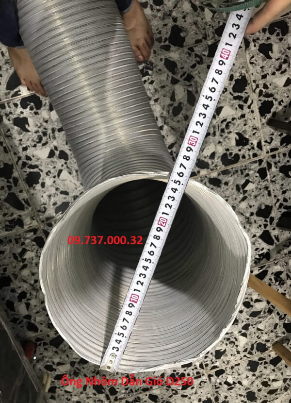Ống nhôm dẫn gió bền đẹp, ống nhôm nhún hút mùi, thông gió D80,100,... - Ảnh 10
