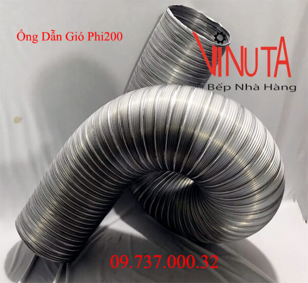 ống nhôm nhún d200 | ống dẫn gió bằng nhôm mềm phi 200| ống dẫn gió - Ảnh 3