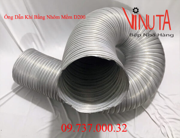 ống nhôm nhún d200 | ống dẫn gió bằng nhôm mềm phi 200| ống dẫn gió