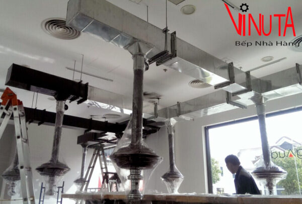 mua ống Hút khói màu cafe kèm chao đèn bếp nướng than hoa hút khói dương - Ảnh 12
