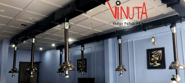 mua ống Hút khói màu cafe kèm chao đèn bếp nướng than hoa hút khói dương - Ảnh 10