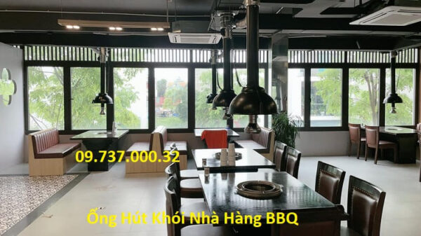 Ống hút khói cứng bếp nướng BBQ, ống hút khói chóa đèn BBQ nhà hàng - Ảnh 6