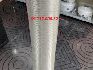 Ống nhôm hút mùi thông gió phi 200, ống nhôm nhún, ống bán cứng D200