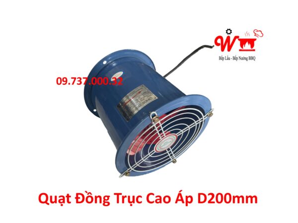 Quạt đồng trục trụ tròn, D200, D250, D300, D350, D400 mm Hút khói mùi - Ảnh 3