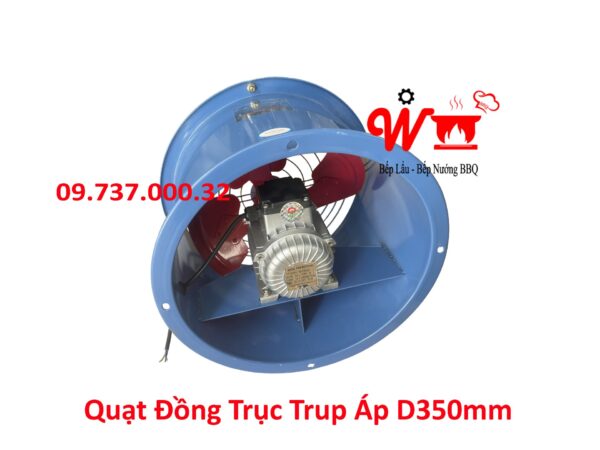 Quạt đồng trục trụ tròn, D200, D250, D300, D350, D400 mm Hút khói mùi - Ảnh 9