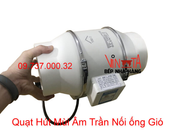 Quạt hút âm trần nối ống gió D150 mm, Quạt khử mùi hôi độc hại, cấp khí sạch - Ảnh 4