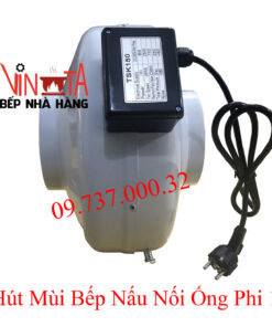 Quạt nối ống phi 150 mm, Quạt hút mùi, thông gió nối ống tròn giá rẻ