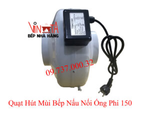 Quạt nối ống phi 150 mm, Quạt hút mùi, thông gió nối ống tròn giá rẻ