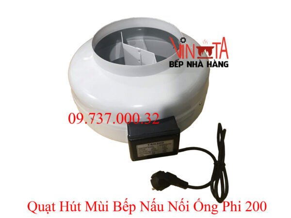 Quạt nối ống phi 200 mm, quạt hút mùi thông gió nối ống tròn giá rẻ bền - Ảnh 6