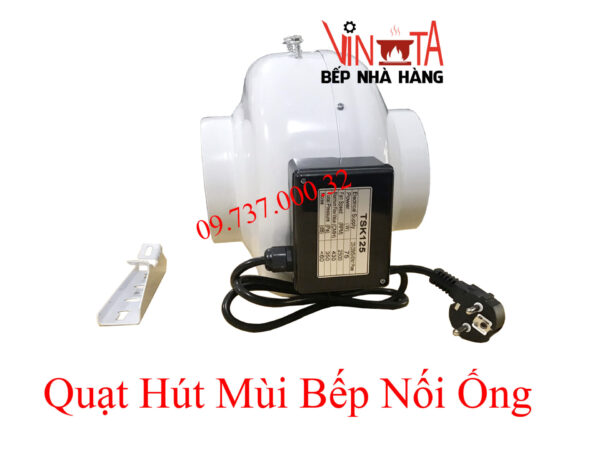 Quạt hút mùi bếp nấu ăn gia đình nối ống phi 125, quạt hút khói chạy êm, giá rẻ