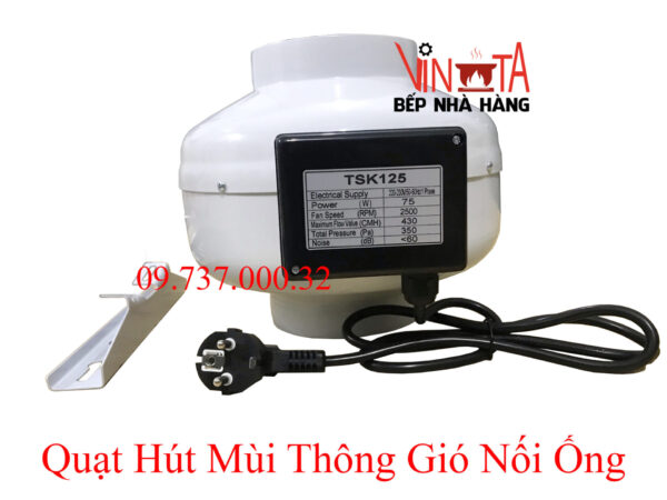 Quạt hút mùi bếp nấu ăn gia đình nối ống phi 125, quạt hút khói chạy êm, giá rẻ - Ảnh 2