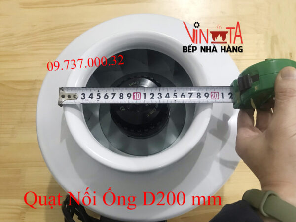 Quạt nối ống phi 200 mm, quạt hút mùi thông gió nối ống tròn giá rẻ bền - Ảnh 7