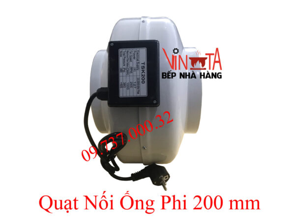 Quạt nối ống phi 200 mm, quạt hút mùi thông gió nối ống tròn giá rẻ bền - Ảnh 8