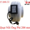 Quạt nối ống hút khói D200, quạt thông gió hút mùi hiệu quả, êm, bền bỉ