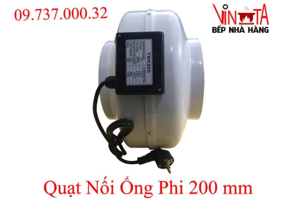 Quạt nối ống hút khói D200, quạt thông gió hút mùi hiệu quả, êm, bền bỉ