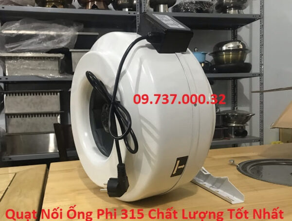 Quạt thông gió hút mùi tròn phi 315,Quạt nối ống hút khói bếp công nghiệp - Ảnh 5