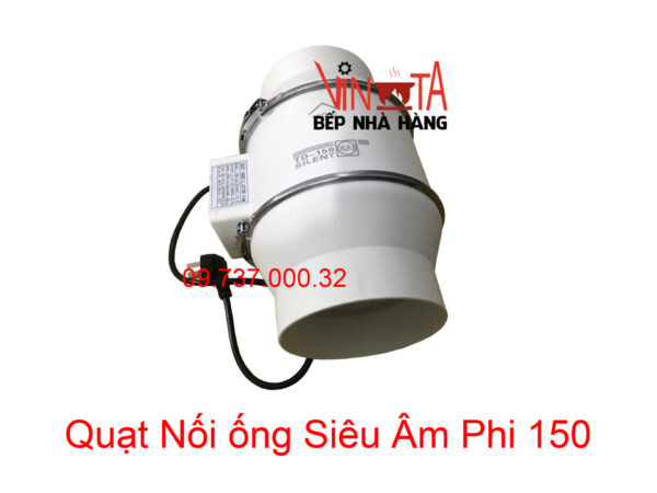 Quạt hút âm trần nối ống gió D150 mm, Quạt khử mùi hôi độc hại, cấp khí sạch - Ảnh 11