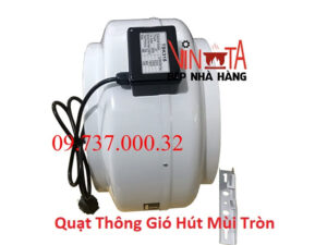 Quạt thông gió hút mùi tròn phi 315,Quạt nối ống hút khói bếp công nghiệp