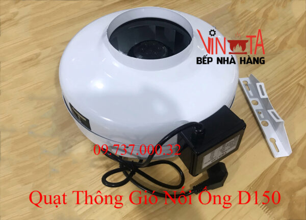 Quạt nối ống phi 150 mm, Quạt hút mùi, thông gió nối ống tròn giá rẻ - Ảnh 10