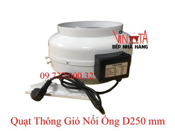 Quạt nối ống phi 250 mm, quạt hút mùi, thông gió nối ống tròn d250 mm giá rẻ - Ảnh 7