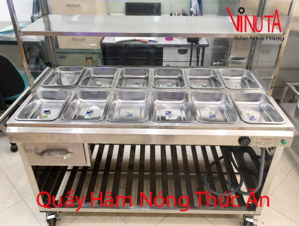 bàn hâm nóng thức ăn nhà hàng, quán ăn, khu công nghiệp chất lượng - Ảnh 11