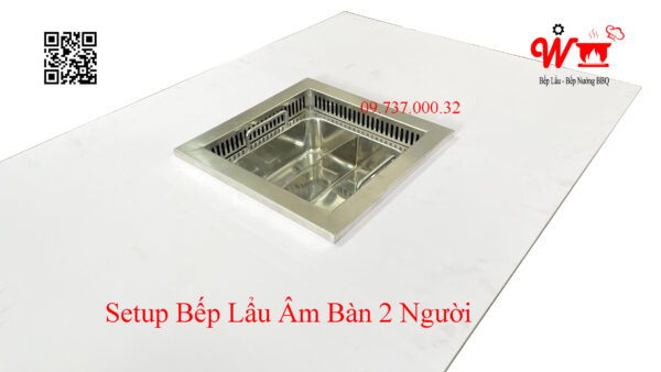 Bếp lẩu âm bàn mini dùng cho bàn 2-4 người, sang trọng, đẹp. - Ảnh 8