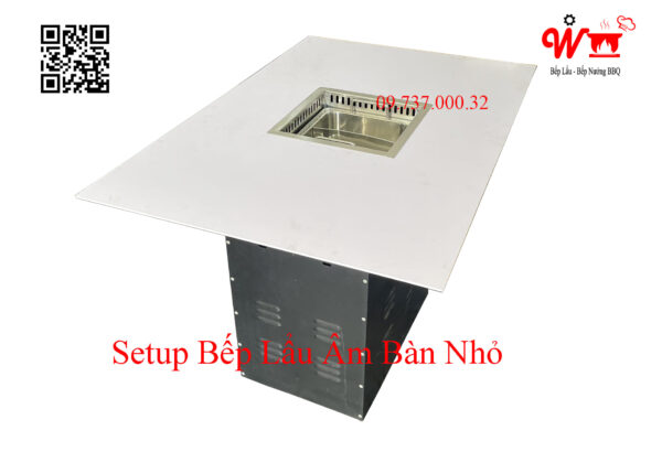 Bếp lẩu âm bàn nhỏ dùng cho 2 đến 4 người, bàn ăn nhỏ - Ảnh 6