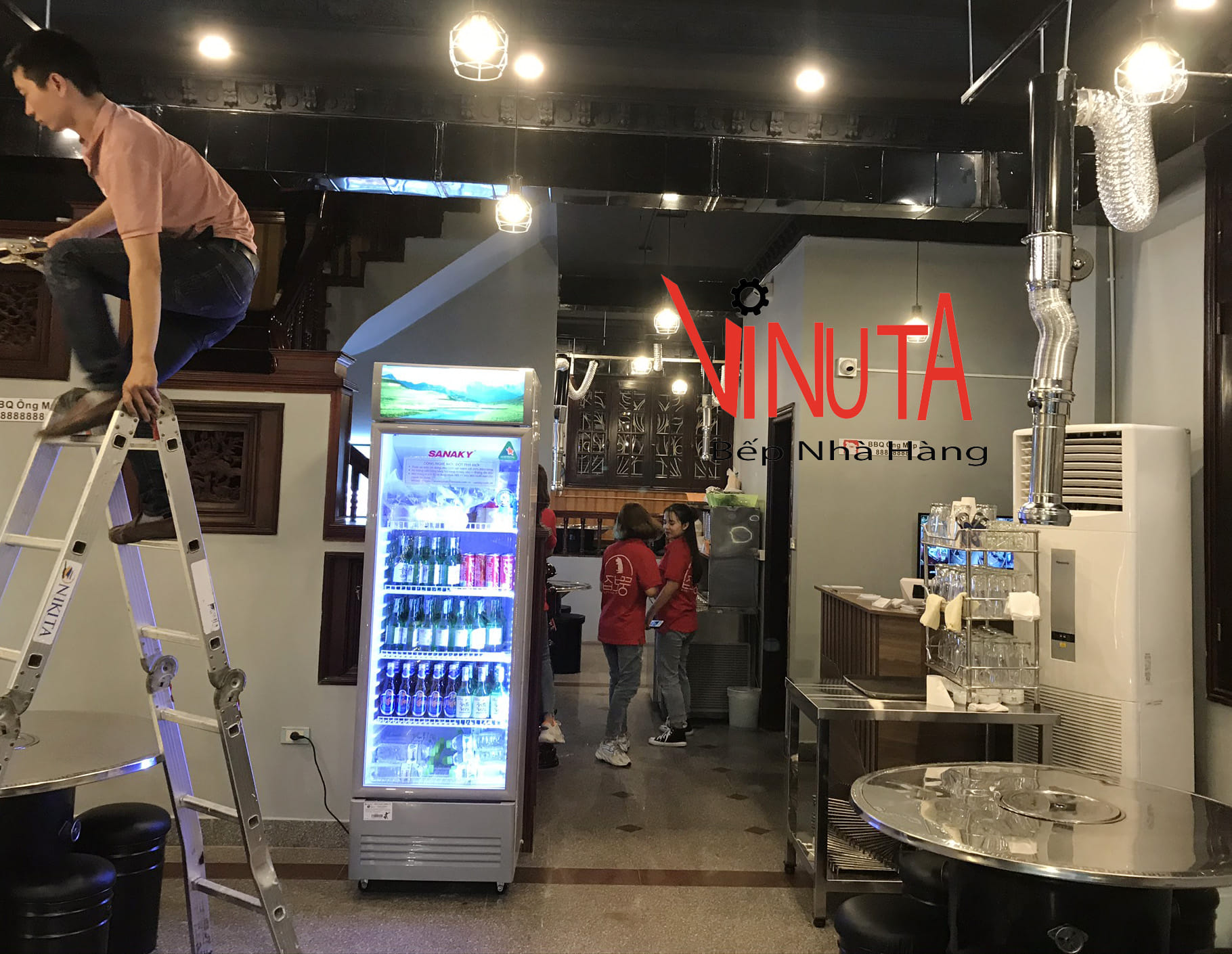 thi công bếp nướng than hoa hàn quốc tại bắc ninh