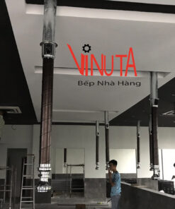 thi công hệ thống Hút Khói Bếp Nướng Than Hoa âm bàn Hút Khói Dương Tại Nam Định