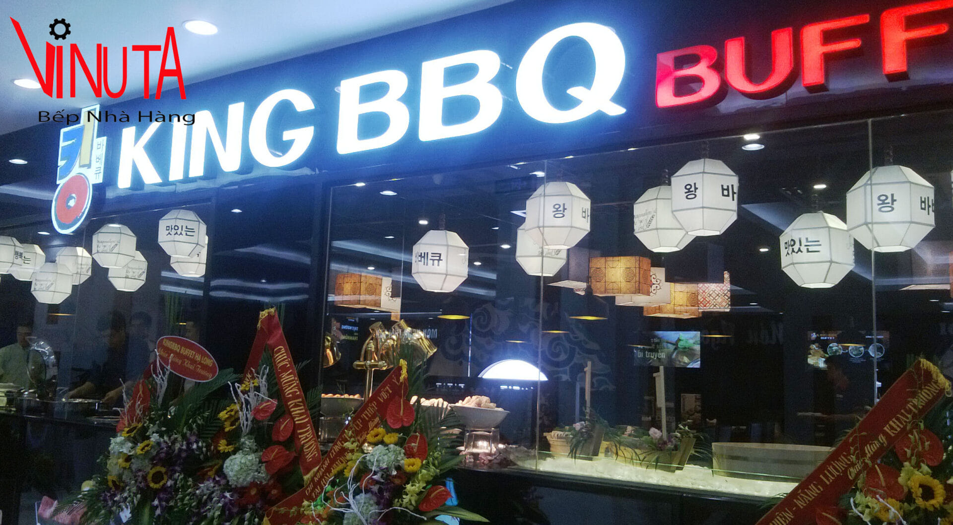 thi công lắp đặt bếp lẩu nướng than hoa âm bàn hàn quốc tại vĩnh phúc