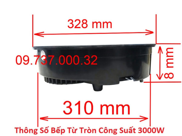Bếp từ âm bàn tròn 3000W, mua bếp lẩu âm bàn nhà hàng tốt nhất, giá rẻ - Ảnh 3