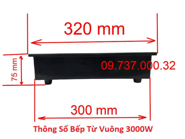 Bếp từ lẩu nhà hàng 3000W, bếp lẩu vuông âm bàn công suất 3000W - Ảnh 5