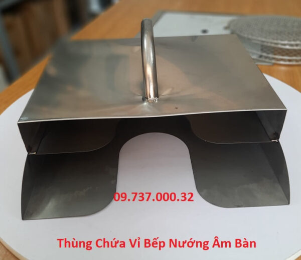 Giỏ xách vỉ nướng cầm tay, khay inox đựng vỉ nướng inox, vỉ gang, vỉ tròn - Ảnh 8
