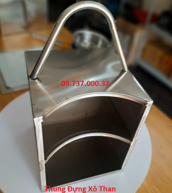 Khay đựng xô than, thùng inox đựng bát để than, xô than, tô than giá rẻ - Ảnh 3