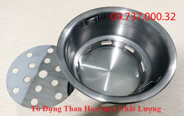 Chậu đựng than bếp nướng, bát than,tô chứa than hoa bếp nướng âm bàn - Ảnh 7