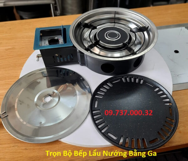 Bếp lẩu nướng bằng ga, Bếp ga lẩu nướng đa năng 2 trong một âm bàn - Ảnh 7