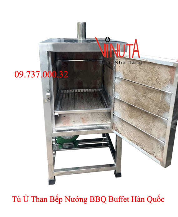 tủ ủ than bếp nướng bbq buffet hàn quốc