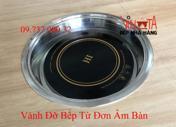Khung Bếp từ âm bàn tròn, Giá đỡ bếp từ đơn hình tròn có nắp đậy chất liệu inox - Ảnh 12