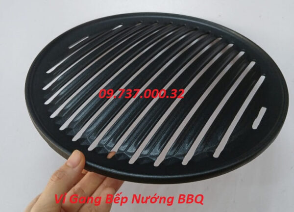 Vỉ gang bếp nướng BBQ, vỉ nướng bằng gang chống dính chất lượng