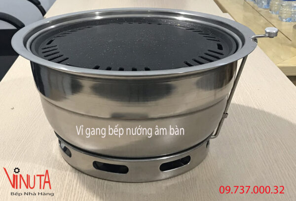 Vỉ gang chống dính bếp nướng than hoa - Ảnh 2